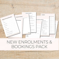 New Enrolments & Bookings Pack